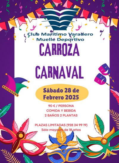 Cartel Carroza 2025 - Club Marítimo Varadero